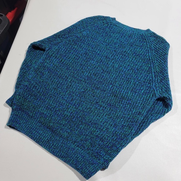 Vintage 70s 80s blue crewneck knit sweater - Picture 7 of 7